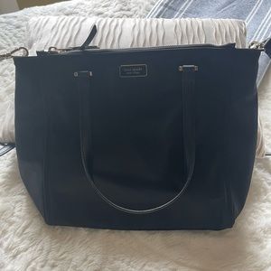 Kate Spade Black Nylon Cross Body with three large pockets, great condition